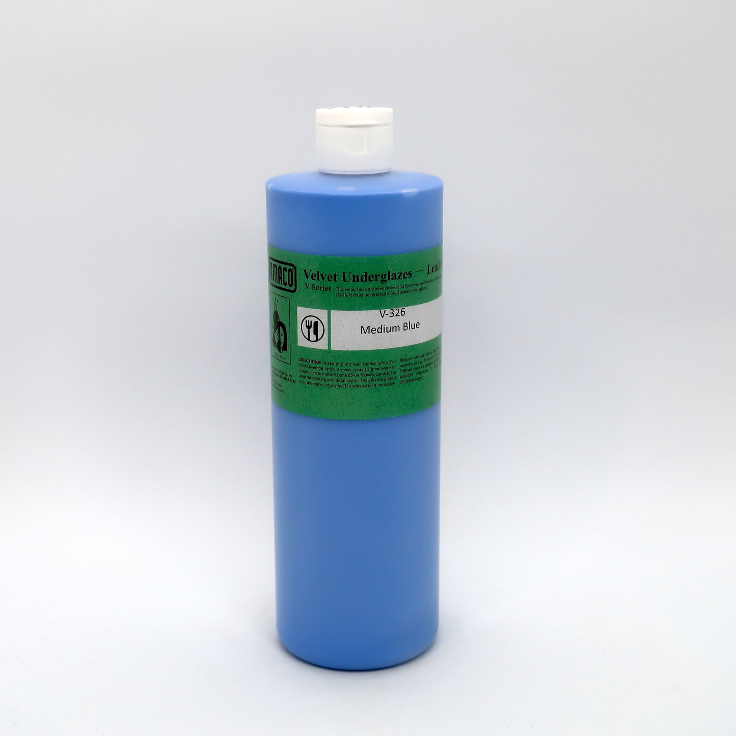 AMACO Velvet Underglaze - V-326 Medium Blue - 靛藍釉下彩