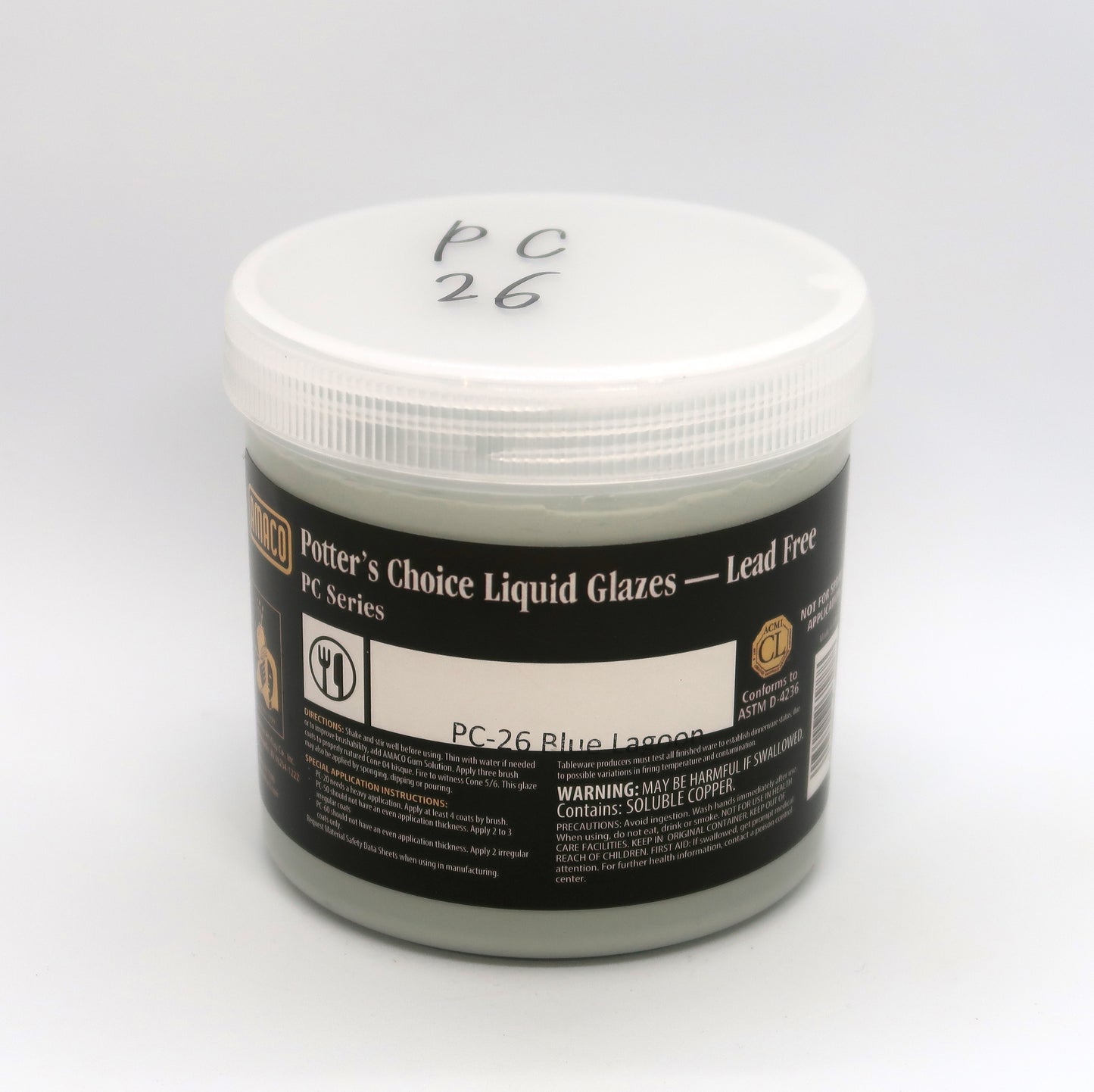 AMACO Potter's Choice - PC-26 Blue Lagoon - 潟湖藍 (16oz)