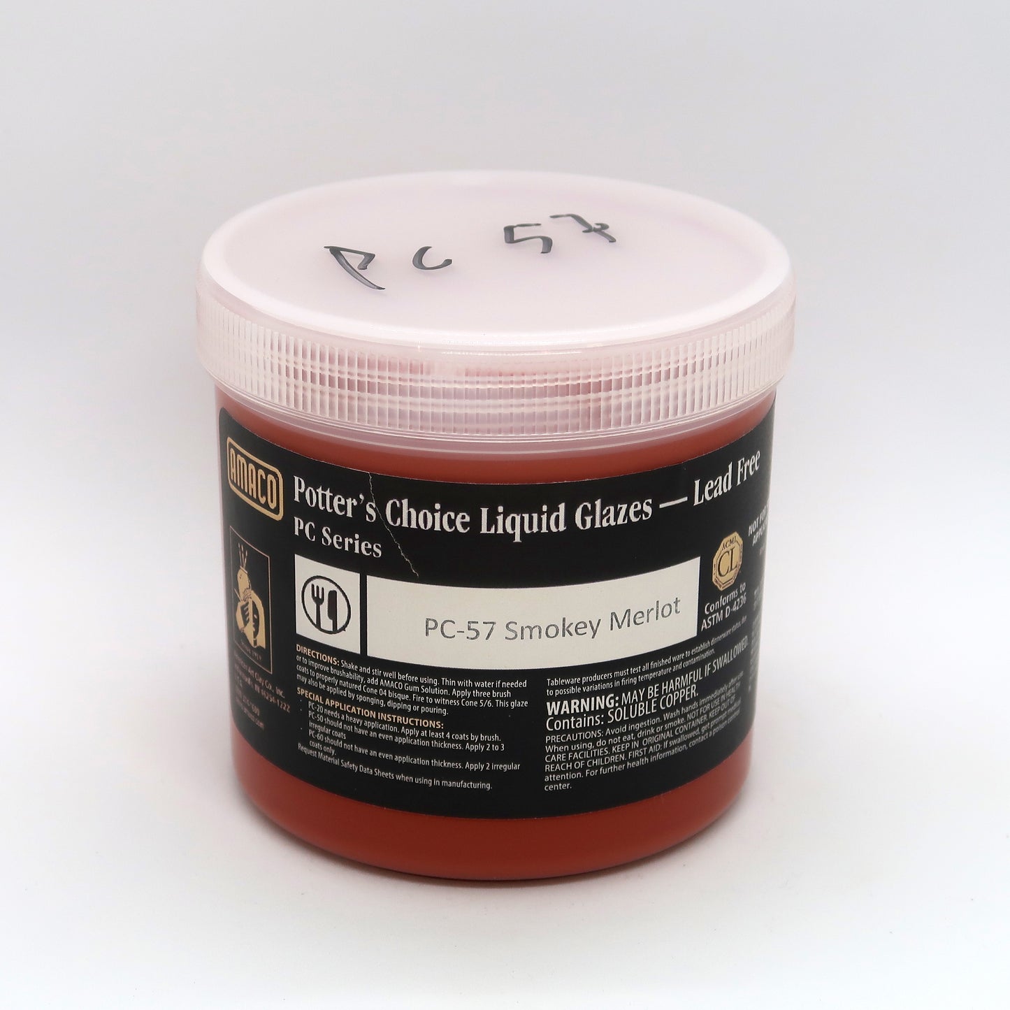 AMACO Potter's Choice - PC-57 Smokey Merlot - 煙熏葡萄釉 (16oz)