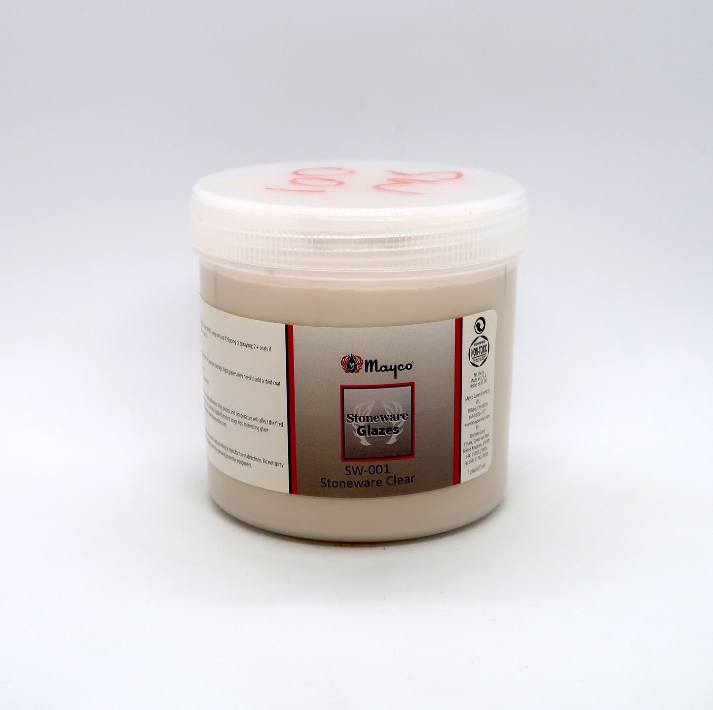 MAYCO Stoneware Clear Glaze - SW-001 Clear - 亮面透明釉 (16oz)