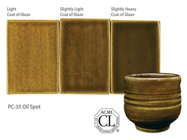 AMACO Potter's Choice - PC-35 Oil Spot - 油班棕 (16oz)