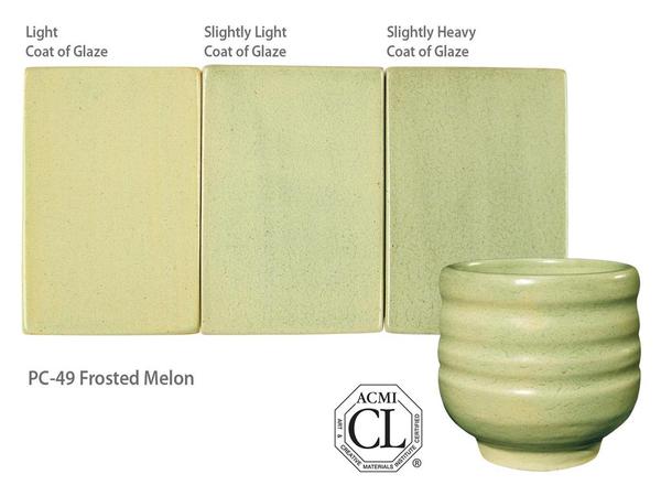 AMACO Potter's Choice - PC-49 Frosted Melon - 緞面淺綠 (16oz)