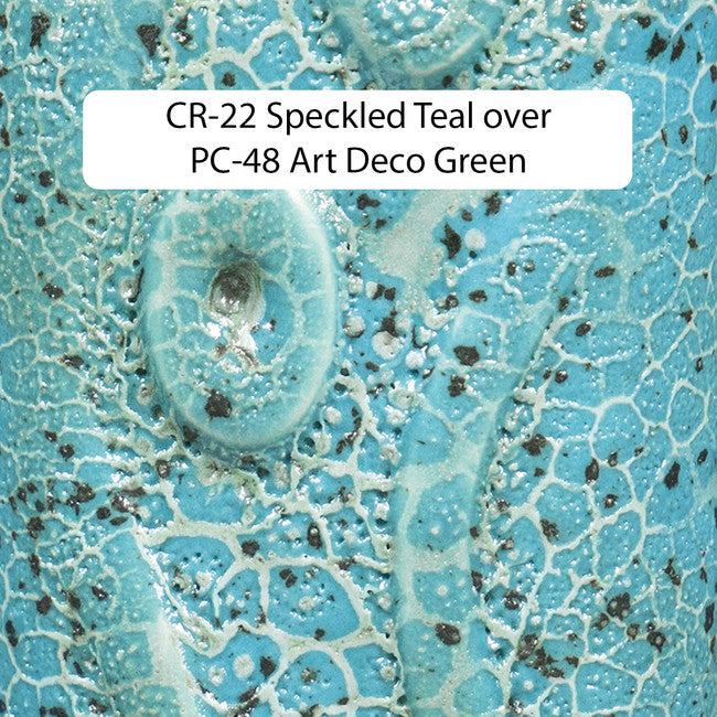 AMACO Crawls CR-22 Speckled Teal 斑點藍綠(16oz)