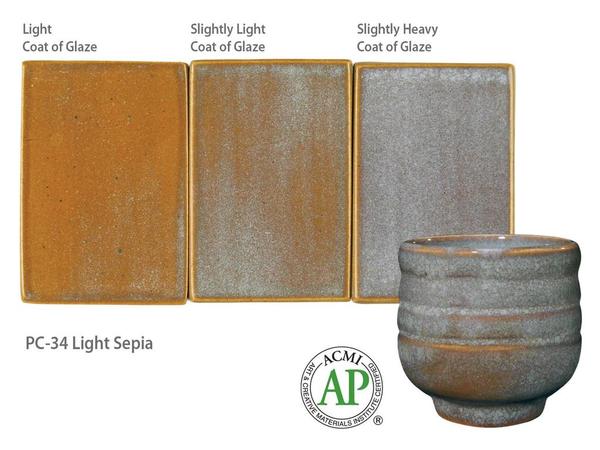 AMACO Potter's Choice - PC-34 Light Sepia - 月光棕 (16oz)