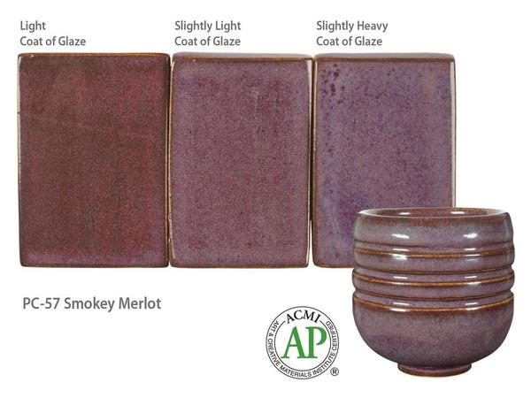 AMACO Potter's Choice - PC-57 Smokey Merlot - 煙熏葡萄釉 (16oz)